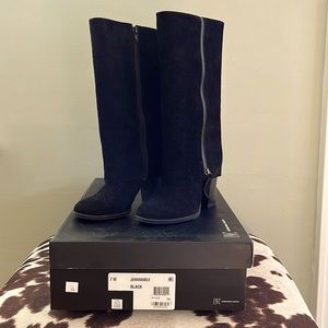 INC International Concepts Black Suede Cuff Boot